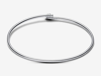 Lab-grown Diamond Open Bangle 0.25 carat tw Sterling Silver