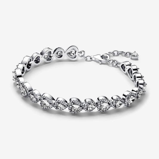Cubic Zirconia Heart Bracelet