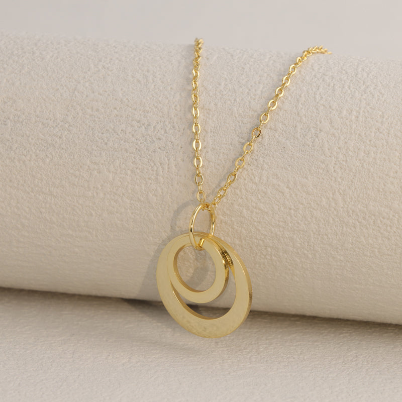 Stylish Gold Geometric Pendant Necklace