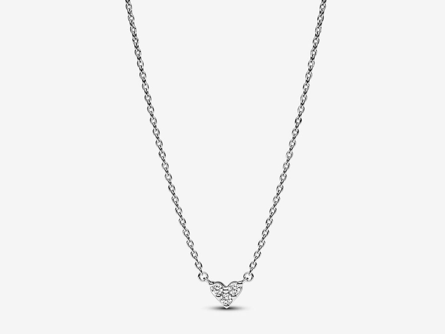 Triple Stone Heart Collier Necklace