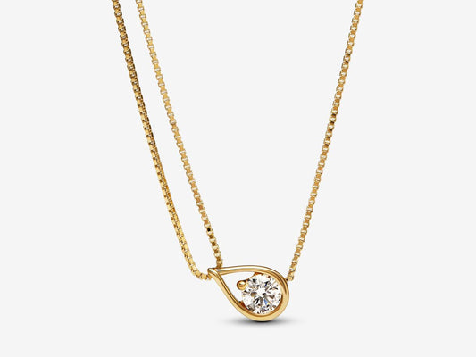 Lab-grown Diamond Double Chain Collier Necklace 0.75 carat tw 14k Gold