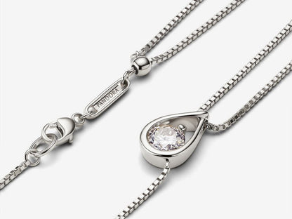 Lab-grown Diamond Double Chain Collier Necklace 0.75 carat tw 14k White Gold