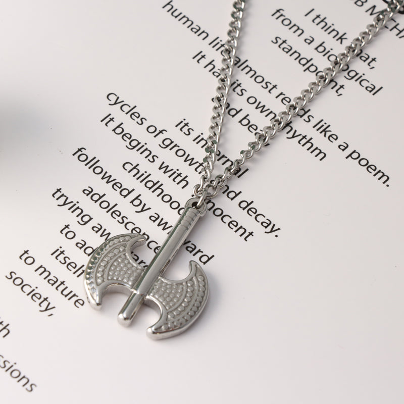 Fashion Stainless Steel Axe Pendant Necklace