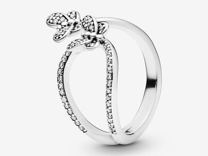 Sparkling Butterfly Open Ring