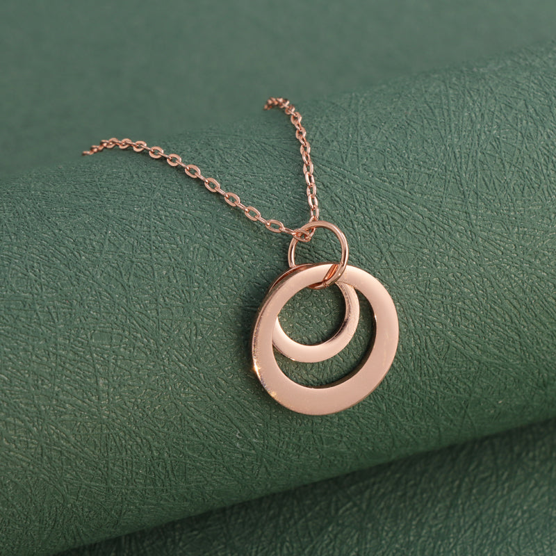 Rose Gold Geometric Pendant Necklace