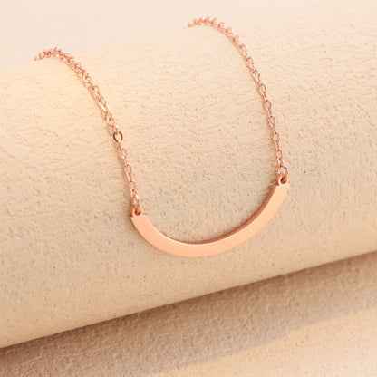 Unique Pendant Rose Gold O-Shaped Necklace