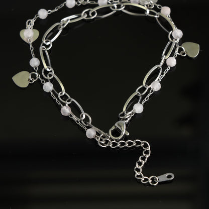 Unique Heart-Shaped Pendant Bracelet
