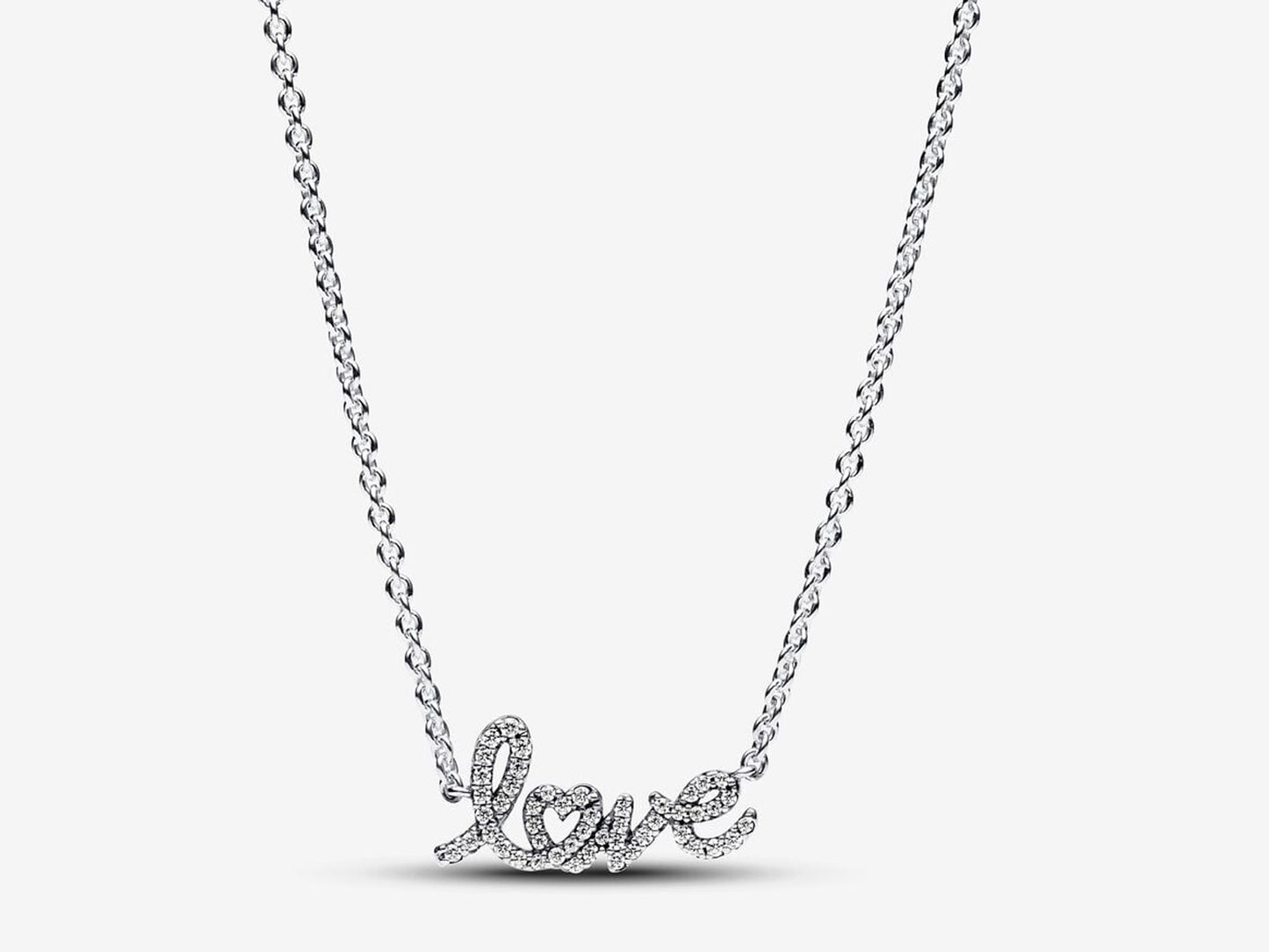 Sparkling Handwritten Love Collier Necklace