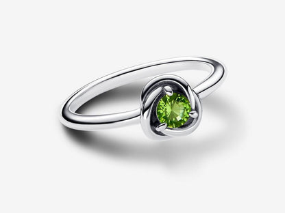 August Spring Green Eternity Circle Ring