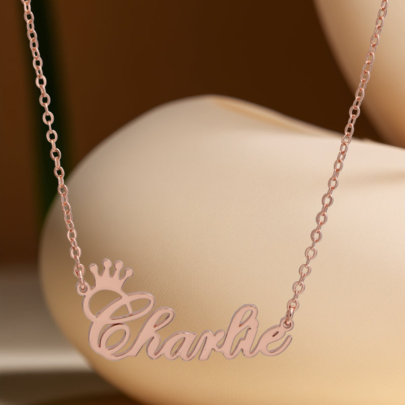 Elegant Stainless Steel Necklace with Alphabet Pendant