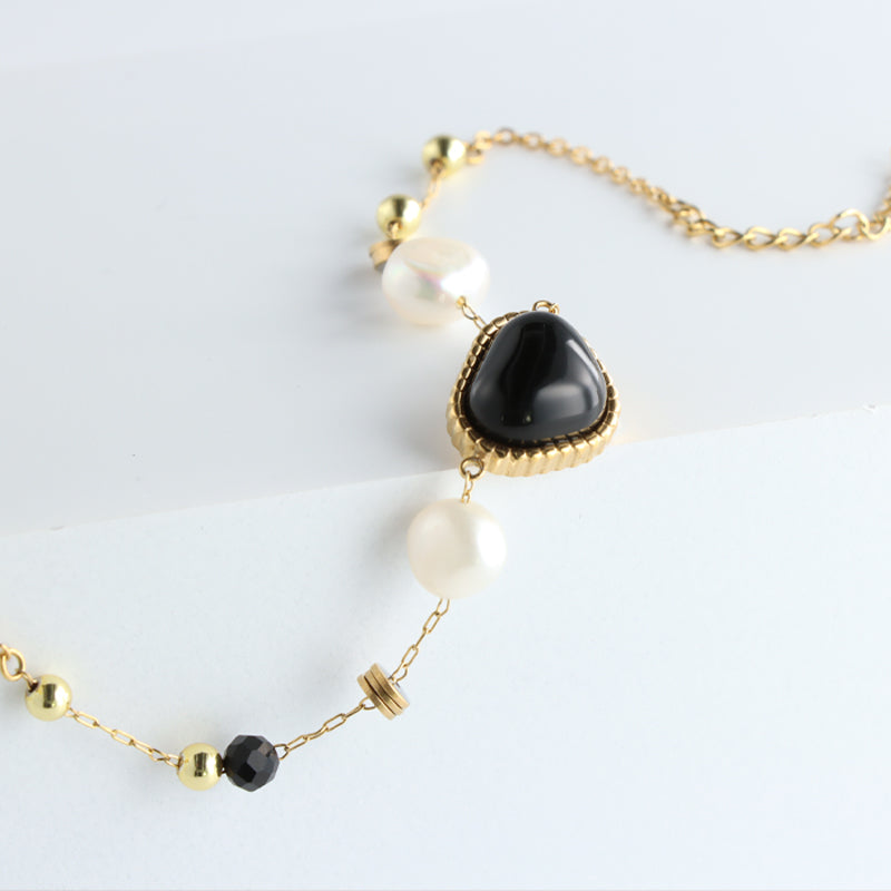 Elegant Stainless Steel Bracelet with Heart Charm