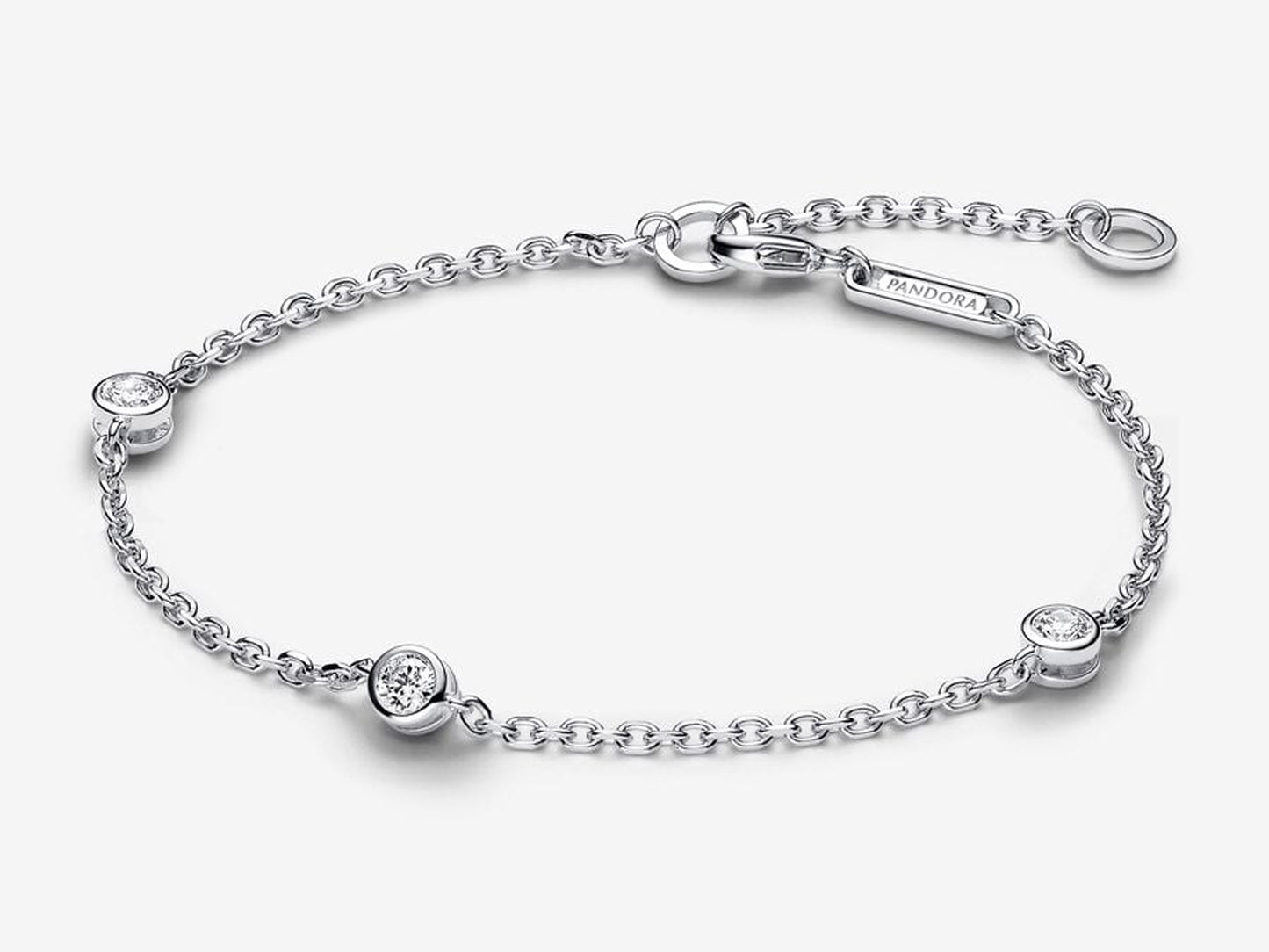 Lab-grown Diamond Station Chain Bracelet 0.30 carat tw Sterling Silver