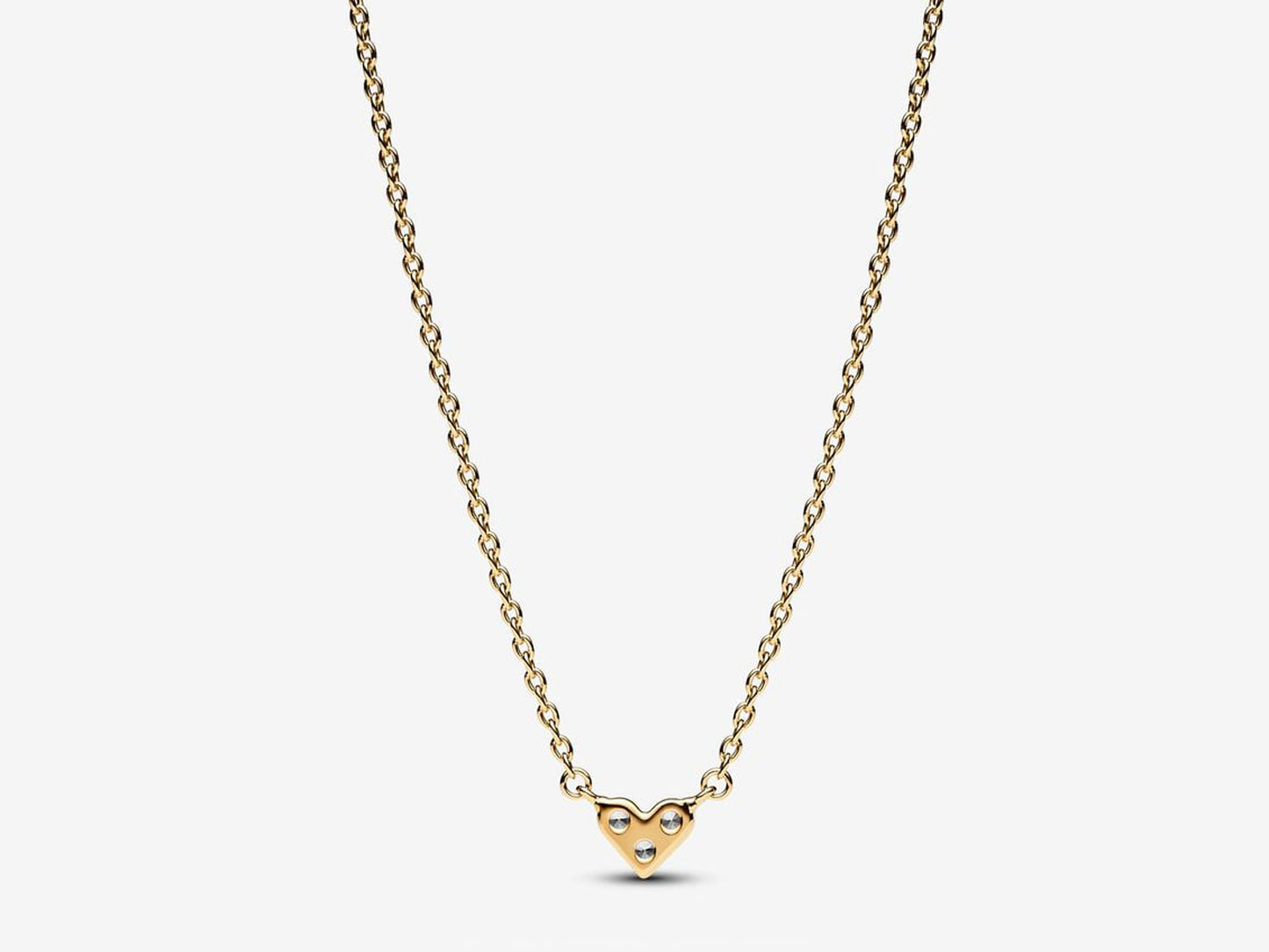 Triple Stone Heart Collier Necklace