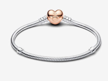 Heart Clasp Snake Chain Bracelet