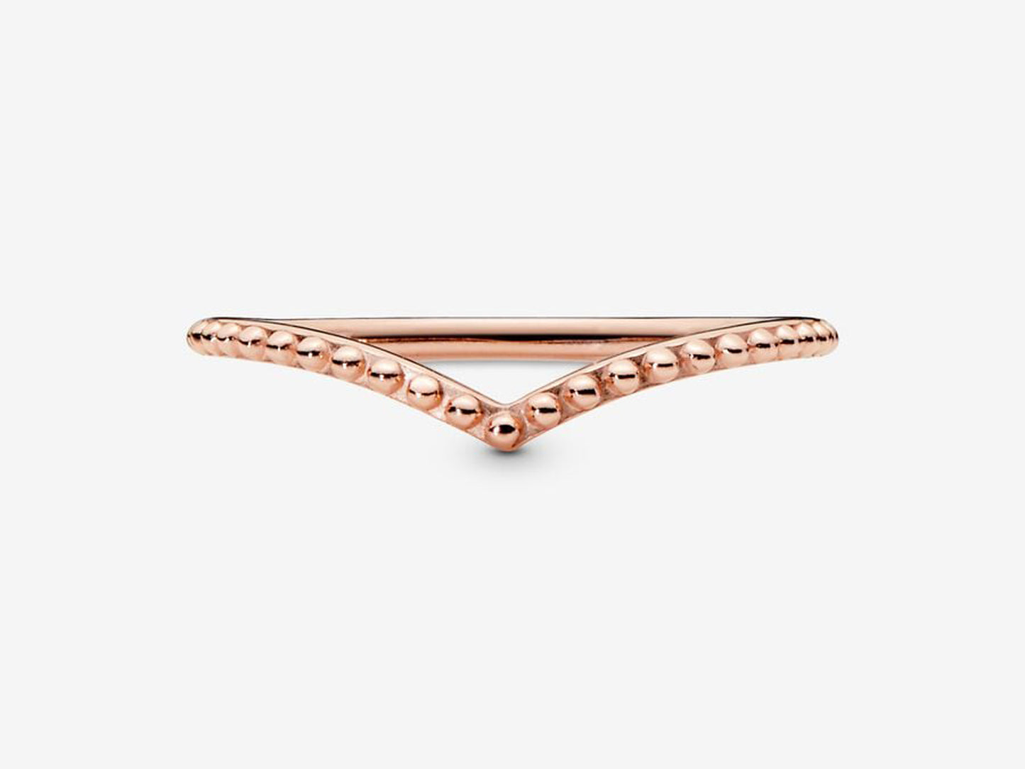 Beaded Wishbone Ring