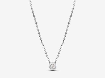 Lab-grown Diamond Bezel Pendant Necklace 0.15 carat tw Sterling Silver