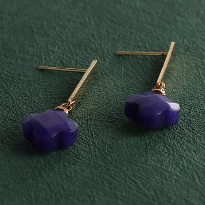 Elegant Geometric Four-leaf Clover Dangle Earrings