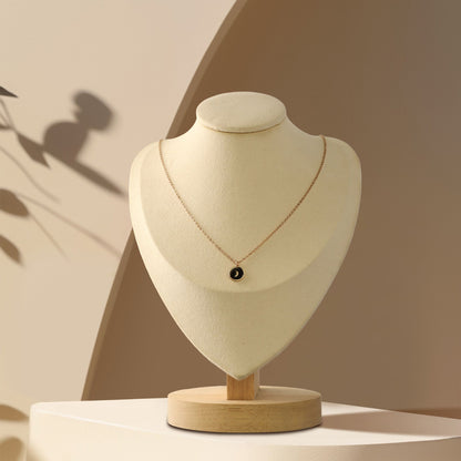 Copper 'O' Chain Necklace with Moon Pendant
