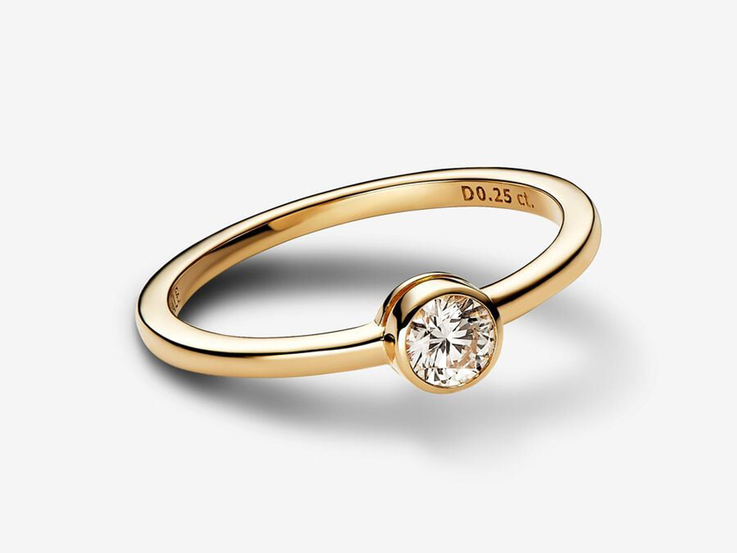 Lab-grown Diamond Bezel Ring 0.25 carat tw 14k Gold