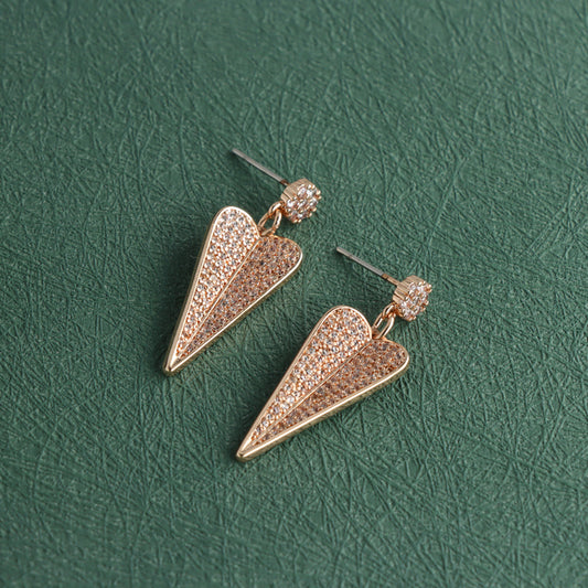 Rose Gold Earrings with Pendant