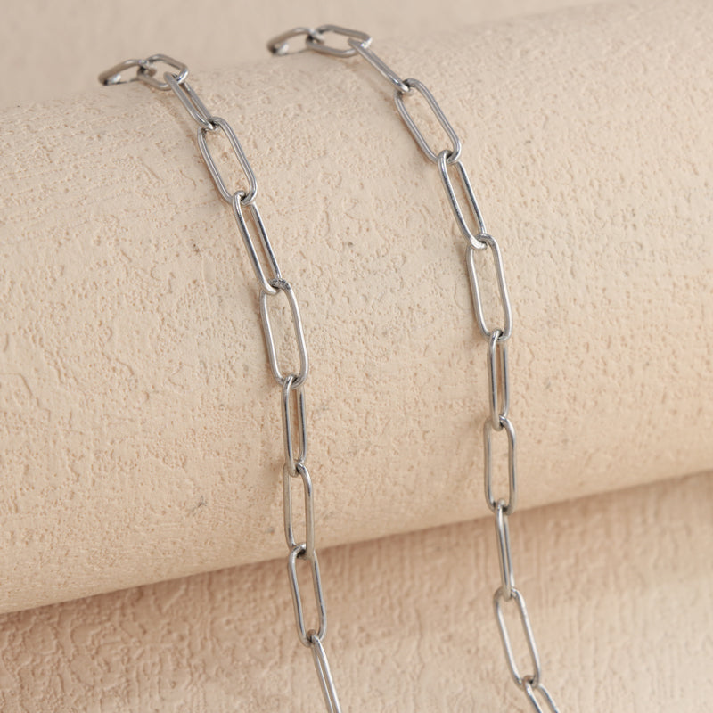 Sleek Silver Stainless Steel Cross Necklace