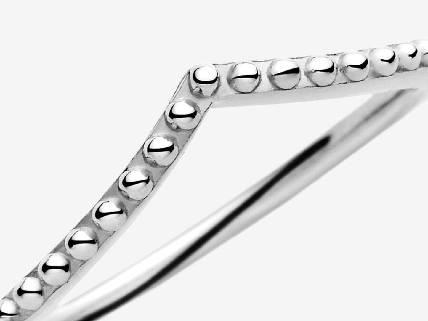 Beaded Wishbone Ring