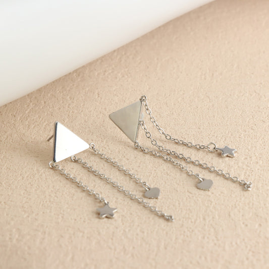 Silver Streamlined Earrings