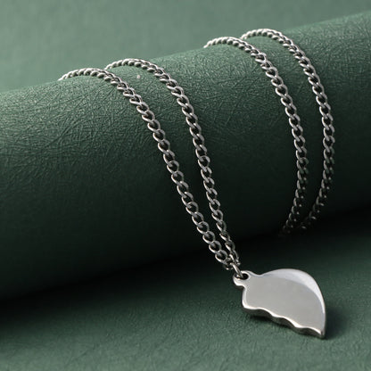 Minimalist Stainless Steel Chain Necklace - Heart Pendant