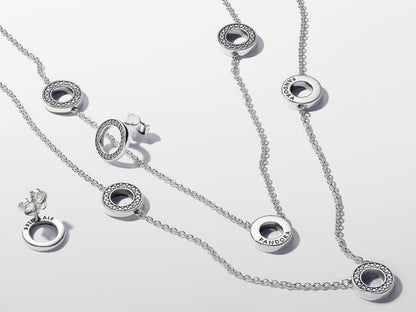 Pavé Circles Chain Necklace