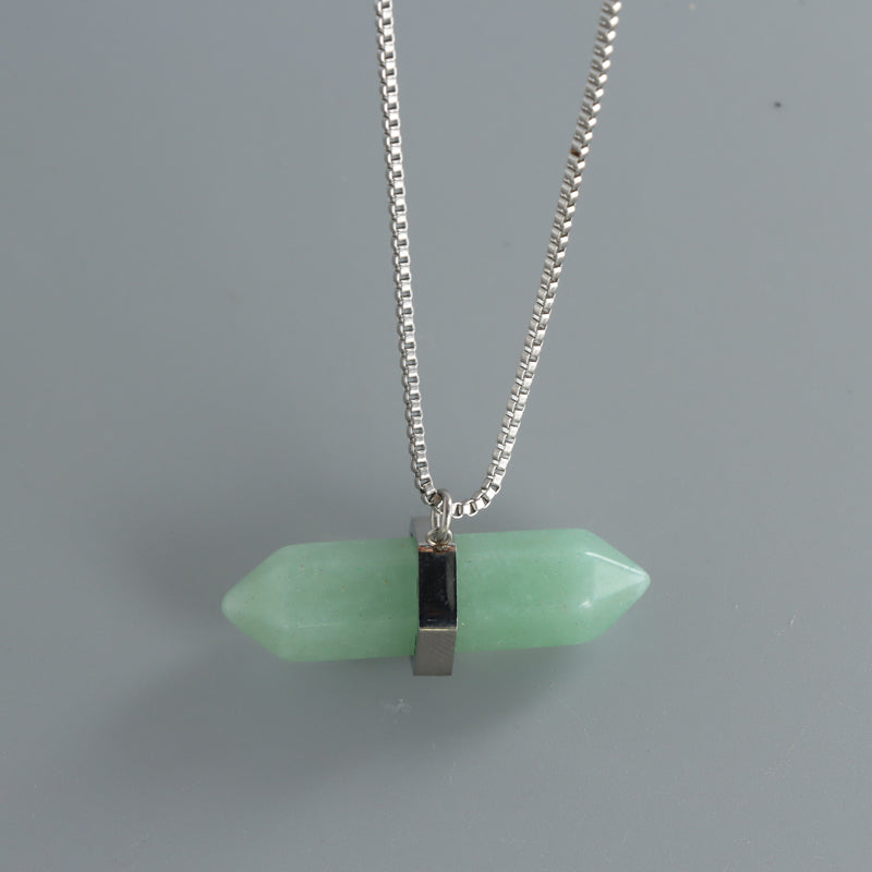 Geometric Cone Pendant Box Chain