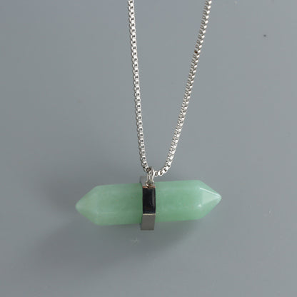 Geometric Cone Pendant Box Chain