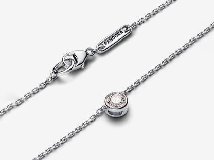 Lab-grown Diamond Bezel Pendant Necklace 0.25 carat tw Sterling Silver