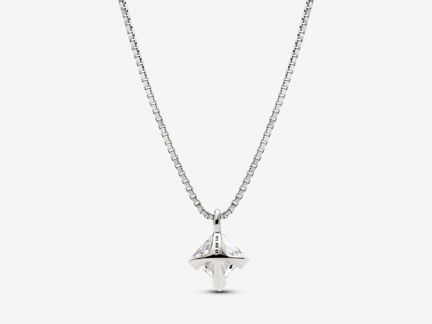 Lab-grown Diamond Pendant Necklace 1.00 carat tw 14k White Gold
