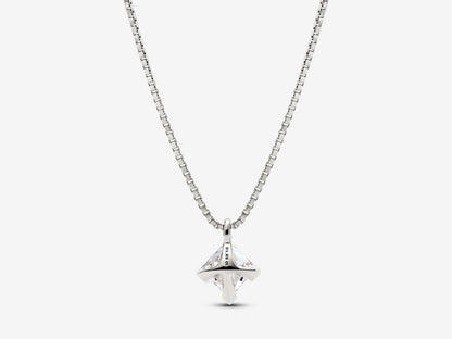 Lab-grown Diamond Pendant Necklace 1.00 carat tw 14k White Gold