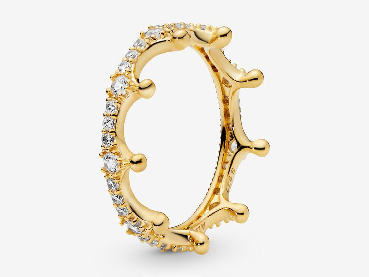 Clear Sparkling Crown Ring