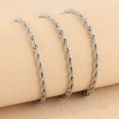 Stainless Steel Minimalist Rope Necklace