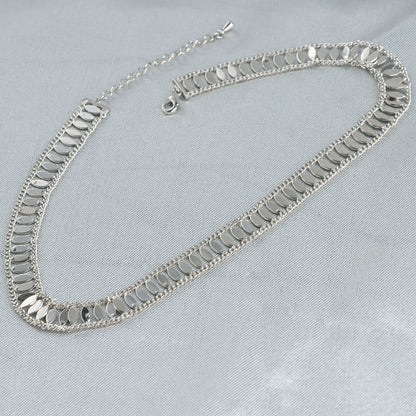 Chic Copper Choker Necklace with Silver Accent