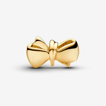 Gold Sparkling Bow Charm