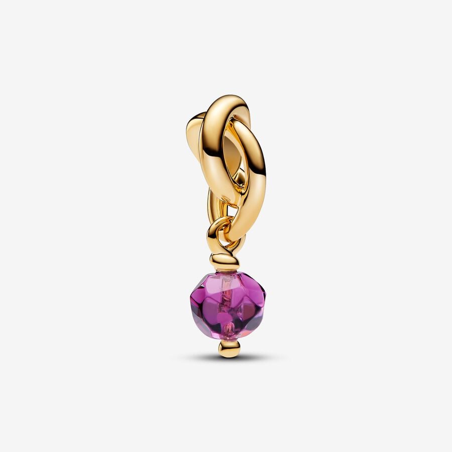 Infinity Purple Crystal Charm