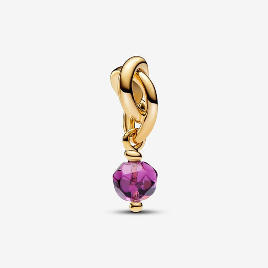 Infinity Purple Crystal Charm