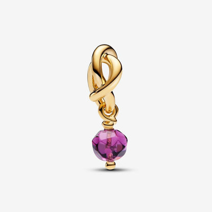 Infinity Purple Crystal Charm