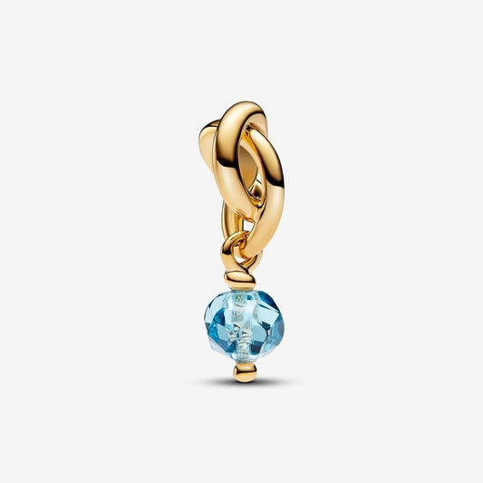 Infinity Aqua Crystal Charm
