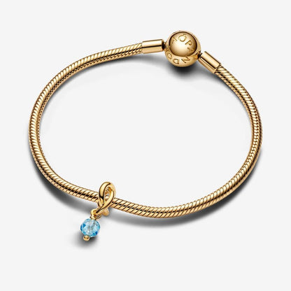 Infinity Aqua Crystal Charm