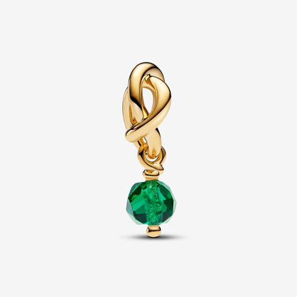 Infinity Green Crystal Charm