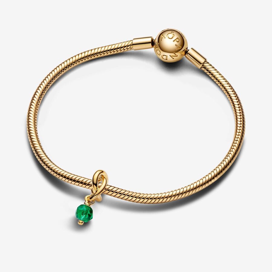 Infinity Green Crystal Charm