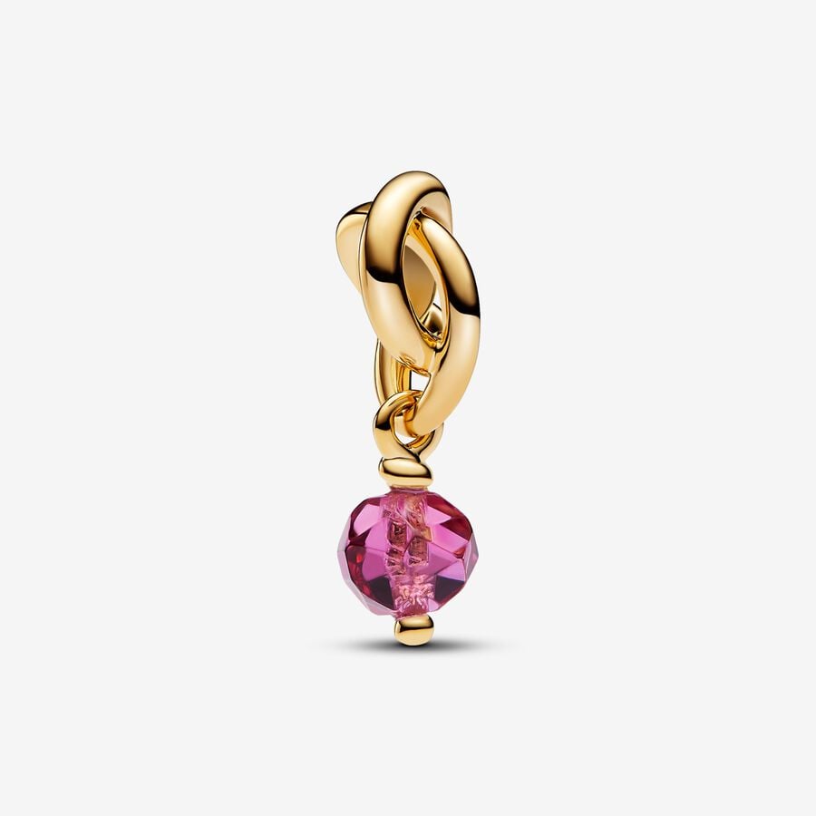 Infinity Pink Crystal Charm