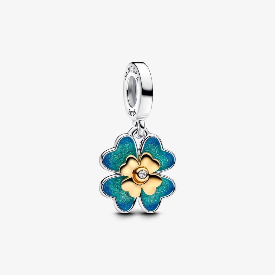 Spinning Four-Leaf Clover Charm