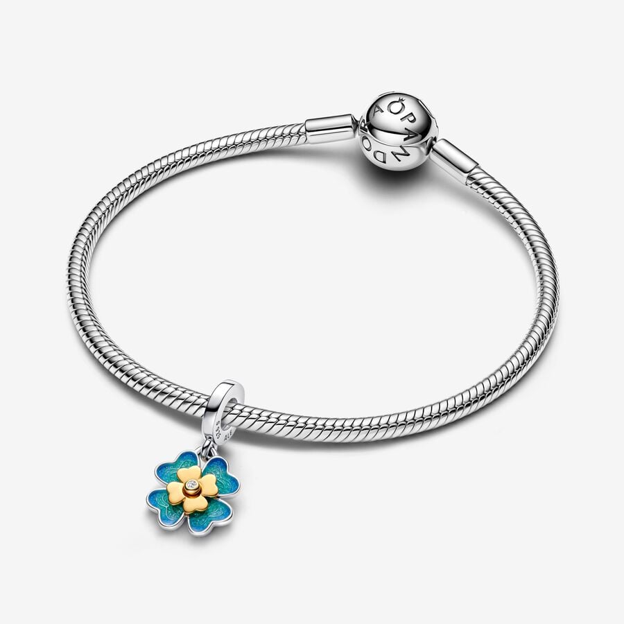Spinning Four-Leaf Clover Charm