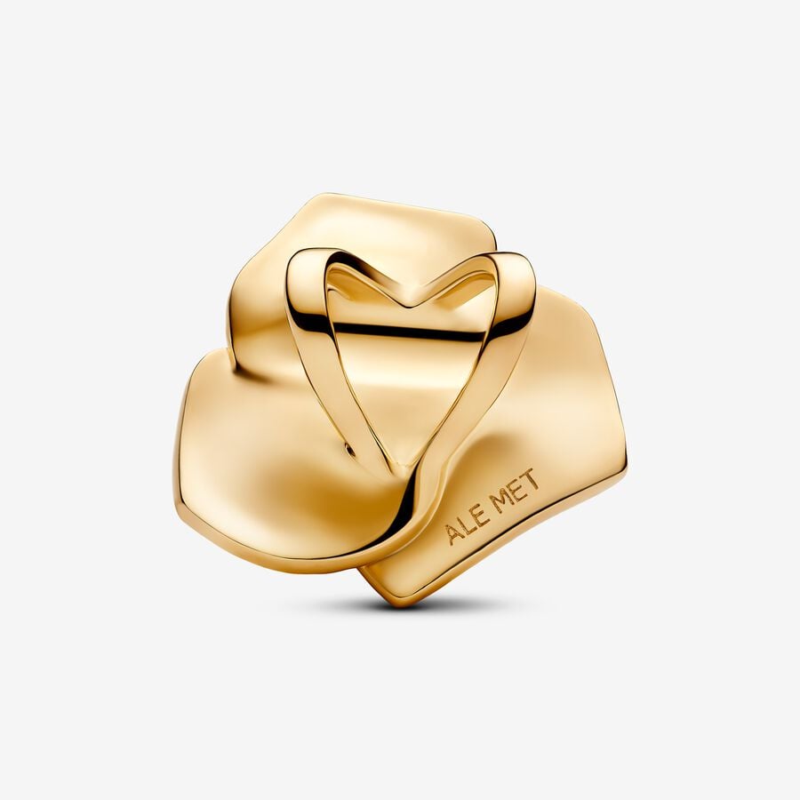 Gold Rose Oversized Charm