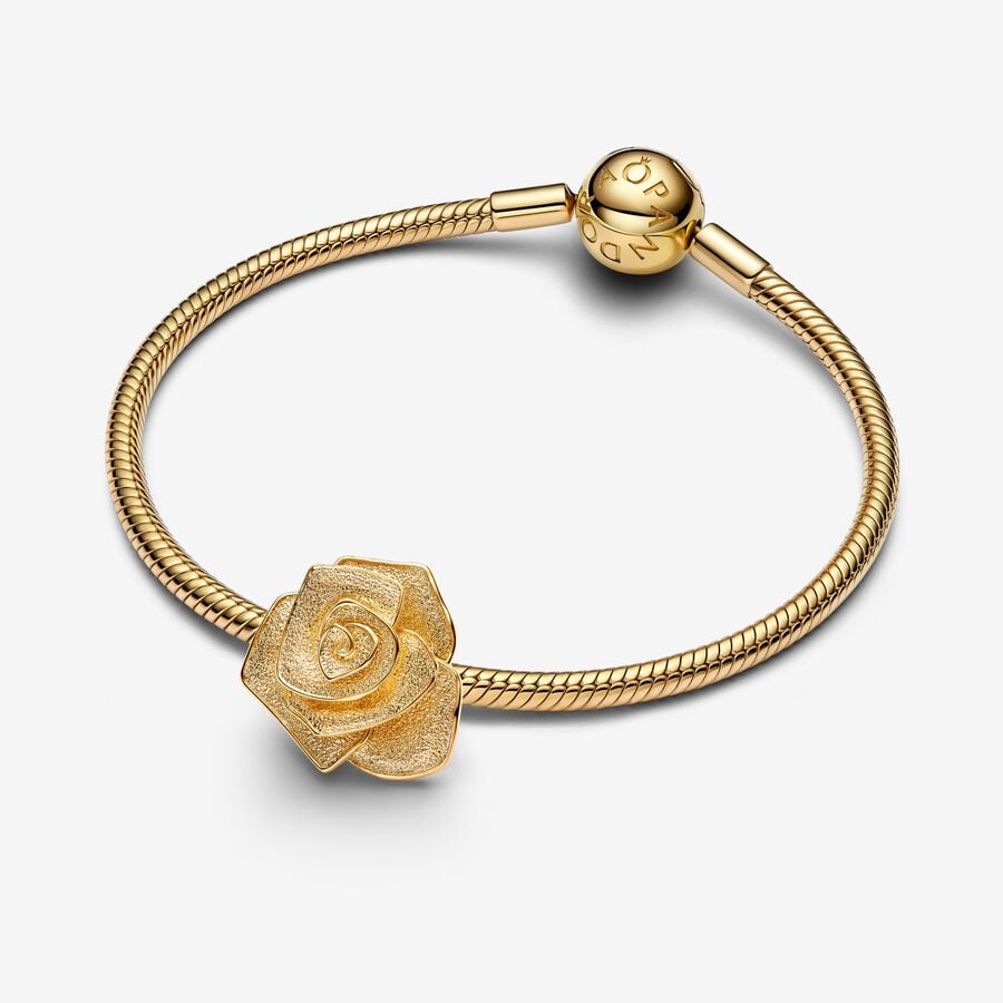 Gold Rose Oversized Charm